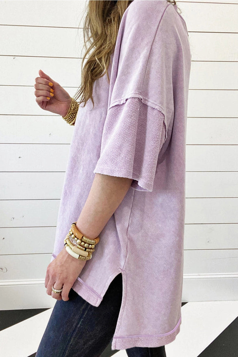 Mineral Wash T-shirt -Orchid Petal