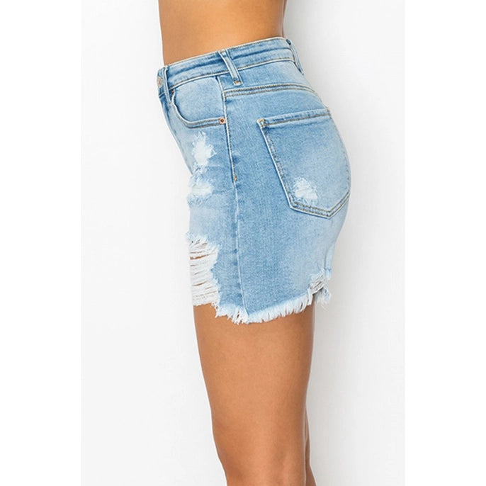 Destroyed Denim Mom Shorts